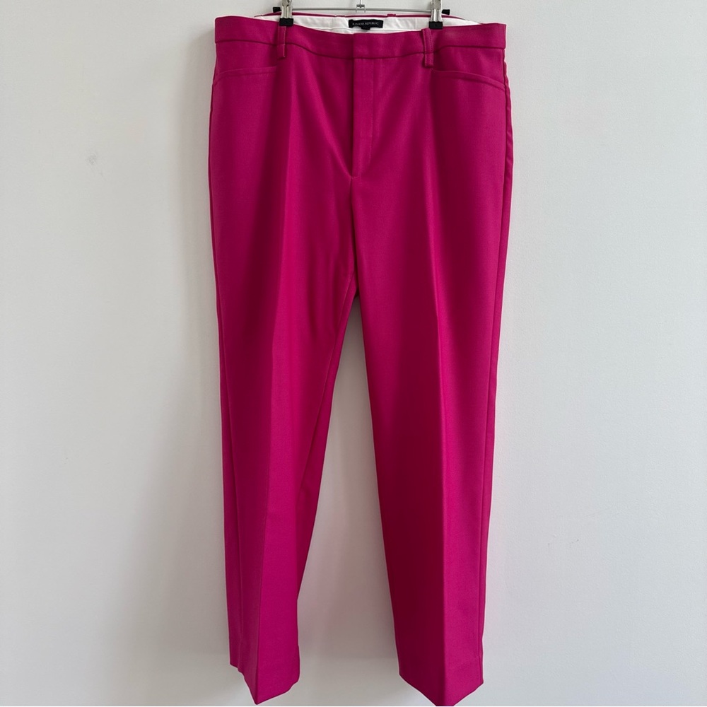 Banana Republic Fuchsia Straight-Leg Dress Pants